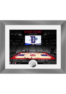 Detroit Pistons Art Deco Silver Coin Photo Plaque