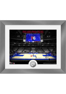 Philadelphia 76ers Art Deco Silver Coin Photo Plaque