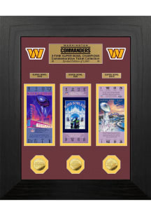 Washington Commanders 3x Super Bowl Champion Coin and Ticket Plaque