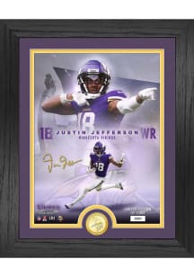Justin Jefferson Minnesota Vikings Legend Bronze Coin Photo Plaque