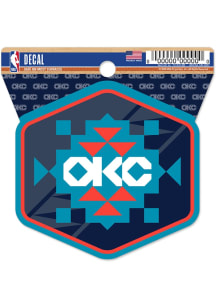 Oklahoma City Thunder 2025 City Edition Clean Cut Auto Decal - Blue