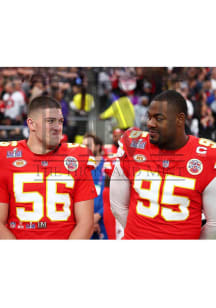 Chris Jones Kansas City Chiefs Chris Jones and George Karlaftis Sidelines 8x10 Unframed Poster