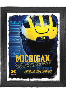 Michigan Wolverines Acrylic Glass Picture Frame - Blue