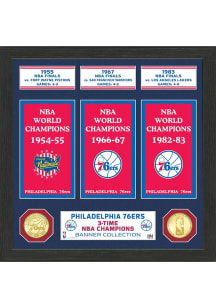 Philadelphia 76ers Banner Bronze Coin Photo Mint Plaque