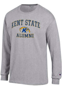 Champion Kent State Golden Flashes Grey Mascot Alumni Jersey Long Sleeve T Shirt