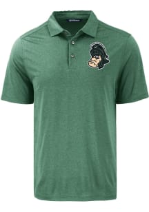 Cutter and Buck Michigan State Spartans Mens Black Gruff Sparty Coastline Short Sleeve Polo