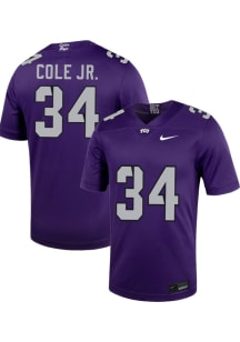 Perry Cole Jr  Nike TCU Horned Frogs Purple Football NIL Football Jersey