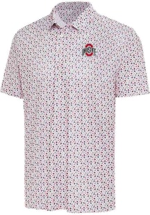 Antigua Ohio State Buckeyes Mens White Hero Short Sleeve Polo