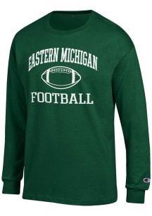Champion Eastern Michigan Eagles Green Football Icon Jersey Long Sleeve T Shirt