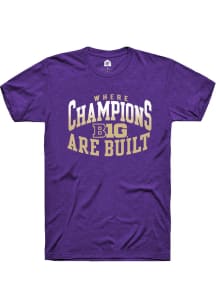 Rally Big Ten Purple Champs Arch Design Short Sleeve T Shirt