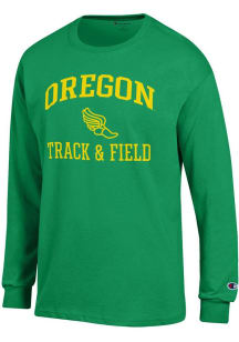 Champion Oregon Ducks Green Track & Field Icon Jersey Long Sleeve T Shirt