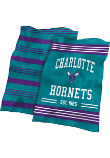Charlotte Hornets Colorblock Sherpa Fleece Blanket - Teal