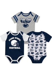 Penn State Nittany Lions Baby Navy Blue NB Football Star Player One Piece