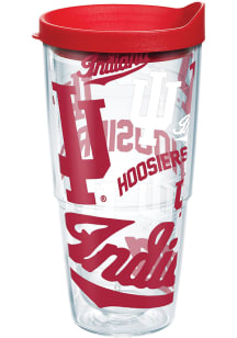 Indiana Hoosiers 24 oz All Over Clear Tumbler - Red