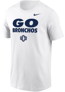 Nike Central Oklahoma Bronchos White Wordmark DriFit Short Sleeve T Shirt
