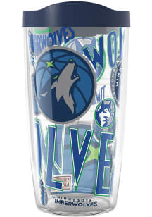 Minnesota Timberwolves 16oz All Over Wrap Plastic Tumbler - Blue