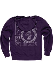 Blue 84 K-State Wildcats Mens Purple First Dibs Long Sleeve Hoodie