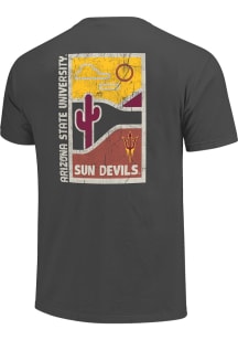 Arizona State Sun Devils Dark Grey Minimal Desert Short Sleeve T Shirt