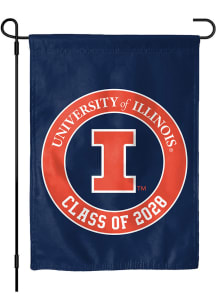 Illinois Fighting Illini Class of 2028 Garden Flag - Navy Blue