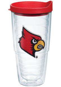 Louisville Cardinals 24oz Lid Clear Tumbler - Red