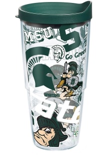 Michigan State Spartans All Over Logo 24oz Tumbler - Green