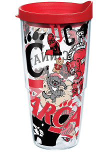 Cincinnati Bearcats All Over Logo 24oz Tumbler - Red