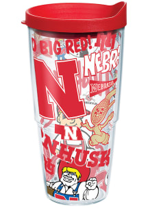 Nebraska Cornhuskers All Over Logo 24oz Tumbler - Red