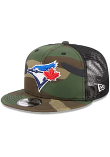 New Era Toronto Blue Jays Green Evergreen 9FIFTY Trucker Mens Snapback Hat