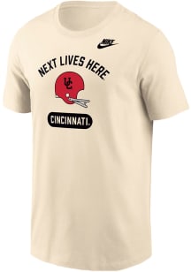 Nike Cincinnati Bearcats Natural Football Football Helmet Core Short Sleeve T Shirt