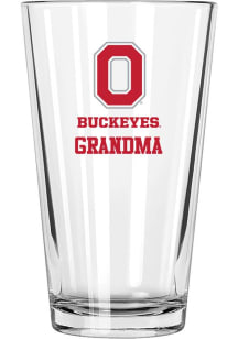Ohio State Buckeyes Grandma 16 oz Pint Glass - White