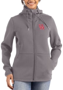 Cutter and Buck Houston Cougars Womens Graphite Epic Comfort Full Zip Light Weight Jacket