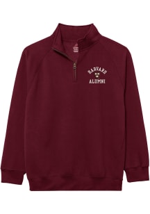 Harvard Crimson Mens Maroon Alumni Long Sleeve Qtr Zip Pullover