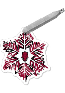 Arkansas Razorbacks Snowflake Ornament - Cardinal