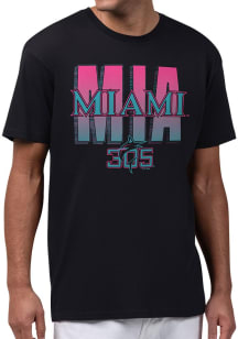 Starter Miami Marlins Black City Connect Short Sleeve T Shirt
