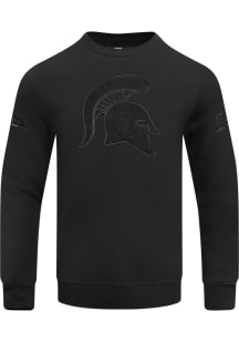 Pro Standard Michigan State Spartans Mens Black Triple Black Long Sleeve Fashion Sweatshirt