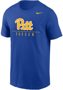 Nike Pitt Panthers Blue Soccer Short Sleeve T Shirt