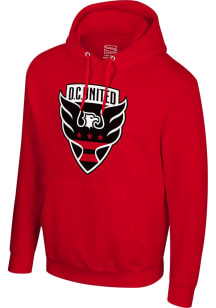 DC United Mens Red Primary Hood Long Sleeve Hoodie