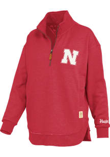 Pressbox Nebraska Cornhuskers Womens Red Northfork Sojourn Qtr Zip