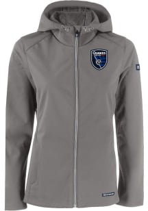 Cutter and Buck San Jose Earthquakes Womens Graphite Evoke Light Weight Jacket
