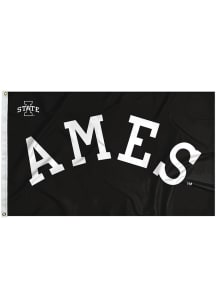 Iowa State Cyclones 3x5 Ames Slogan Grommet Silk Screen Grommet Flag - Black