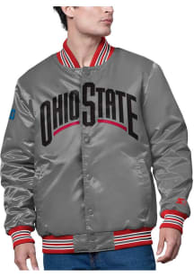 Starter Ohio State Buckeyes Mens Grey Big Ten Mascot Name Light Weight Jacket