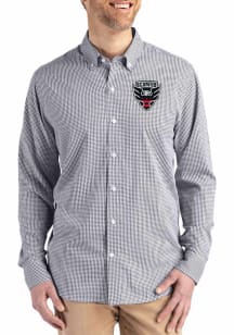 Cutter and Buck DC United Mens Black Skyline Long Sleeve Dress Shirt