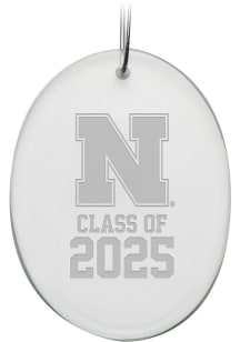 Nebraska Cornhuskers Class of 2025 Oval Ornament - White