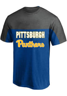 Pitt Panthers Mens Blue Color Block Big and Tall T-Shirt