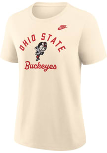 Nike Ohio State Buckeyes Womens Natural Legacy Primetime Short Sleeve T-Shirt