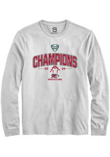 Summit Sportswear Rider Broncs White MAC 2026 Wrestling Champions Long Sleeve T Shirt