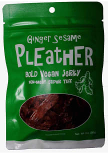 Ohio Pleather Vegan Ginger Sesame Jerky 2oz Snack