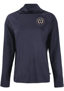 Cutter and Buck Philadelphia Union Womens Navy Blue Coastline Eco Funnel Neck Crew Sweatshirt