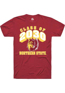 Rally Northern State Wolves Maroon Class of 2030 Short Sleeve T Shirt