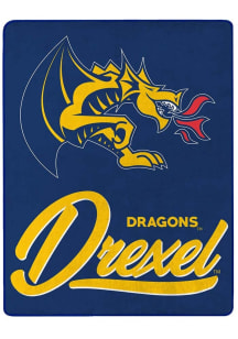 Drexel Dragons Signature 50x60 Raschel Throw Blanket - Navy Blue